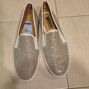 INC International Concepts Silver Espadrilles